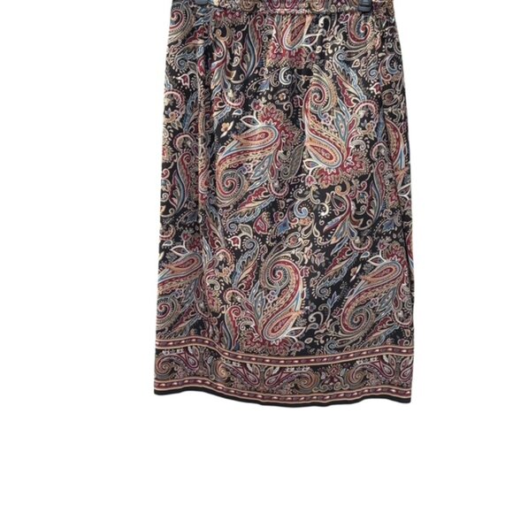 Charter Club Women's paisley/black wrap skirt Size 18 W - Picture 2 of 5